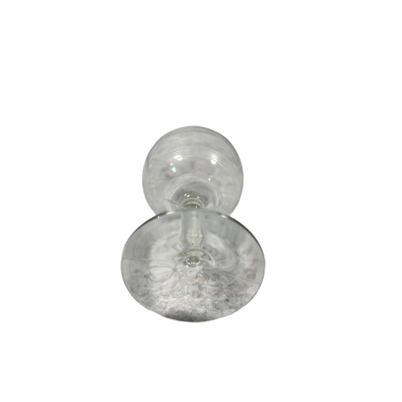 Set of 4 Vintage Clear Glass Cordial Glasses Small Wine Stemware Etched Detail - Picture 4 of 6